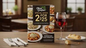 Olive Garden Menu 2 For 25