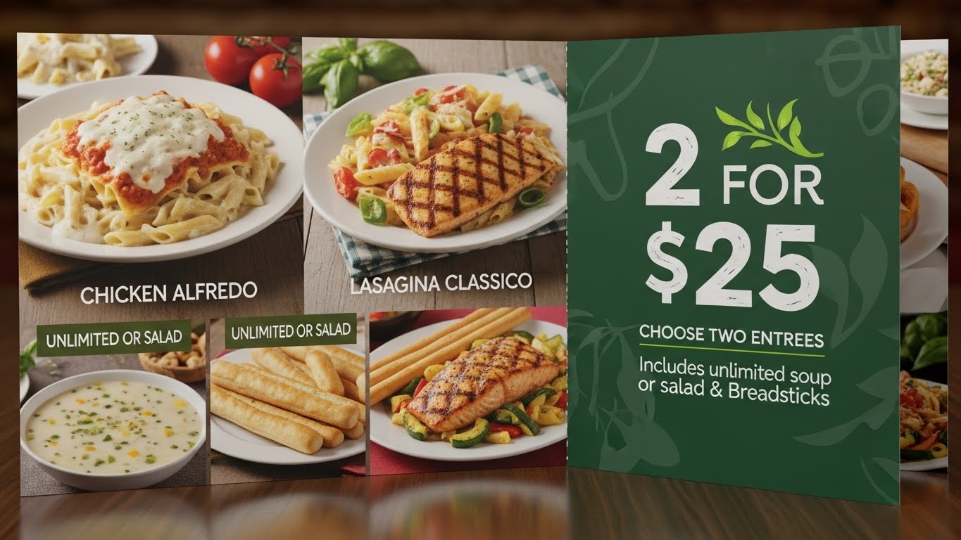 Olive Garden Menu 2 For 25