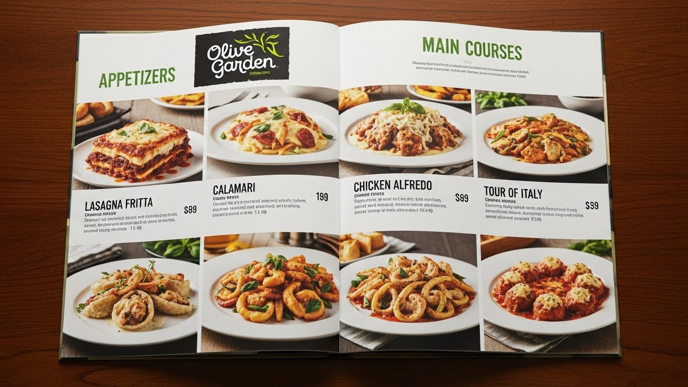 Olive Garden Menu With Pictures